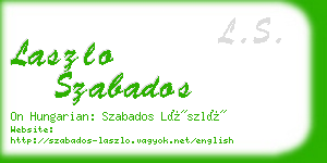 laszlo szabados business card